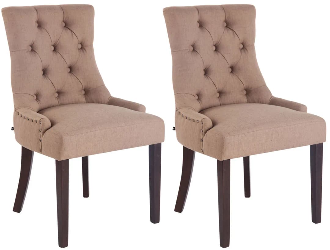 Esszimmerstuhl Aberdeen Stoff antik/taupe 2er Set