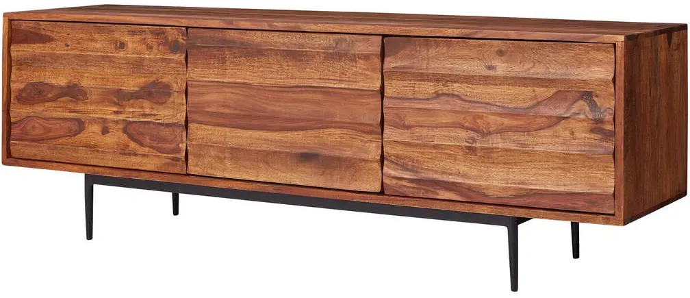 Industrial-Stil TV-Lowboard 147x50x38 cm Braun Holz/Metall