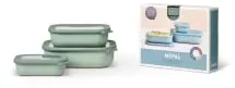 Cirqula rechteckig grün 20 x 7 cm 0,5 l 3-teiliges Set
