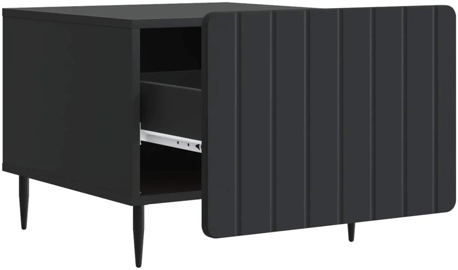Couchtisch mit Schubladen Schwarz 49 x 50 x 42 cm