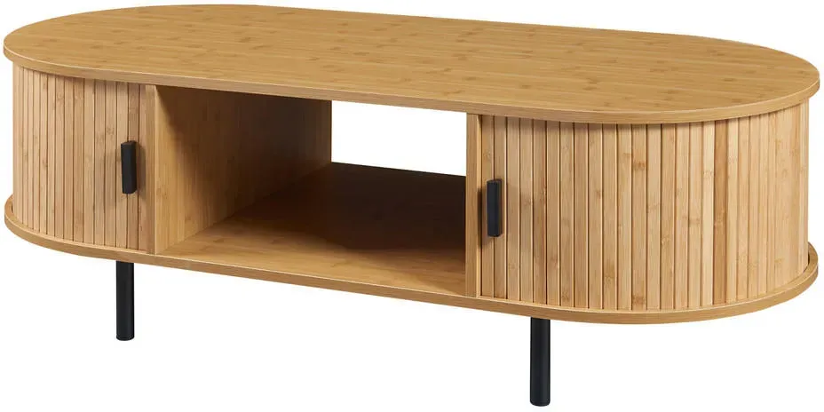 Couchtisch Tvedestrand Beige Bambus 120 x 55 x 40 cm