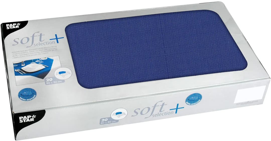 Vlies Mitteldecke soft selection plus 80 x 80 cm Blau