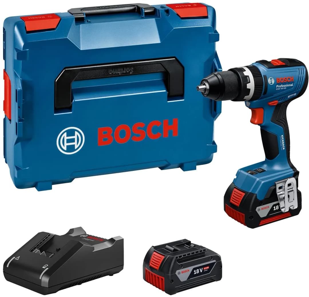 GSB 18V-65 inkl. 2 x 5,0 Ah + L-BOXX