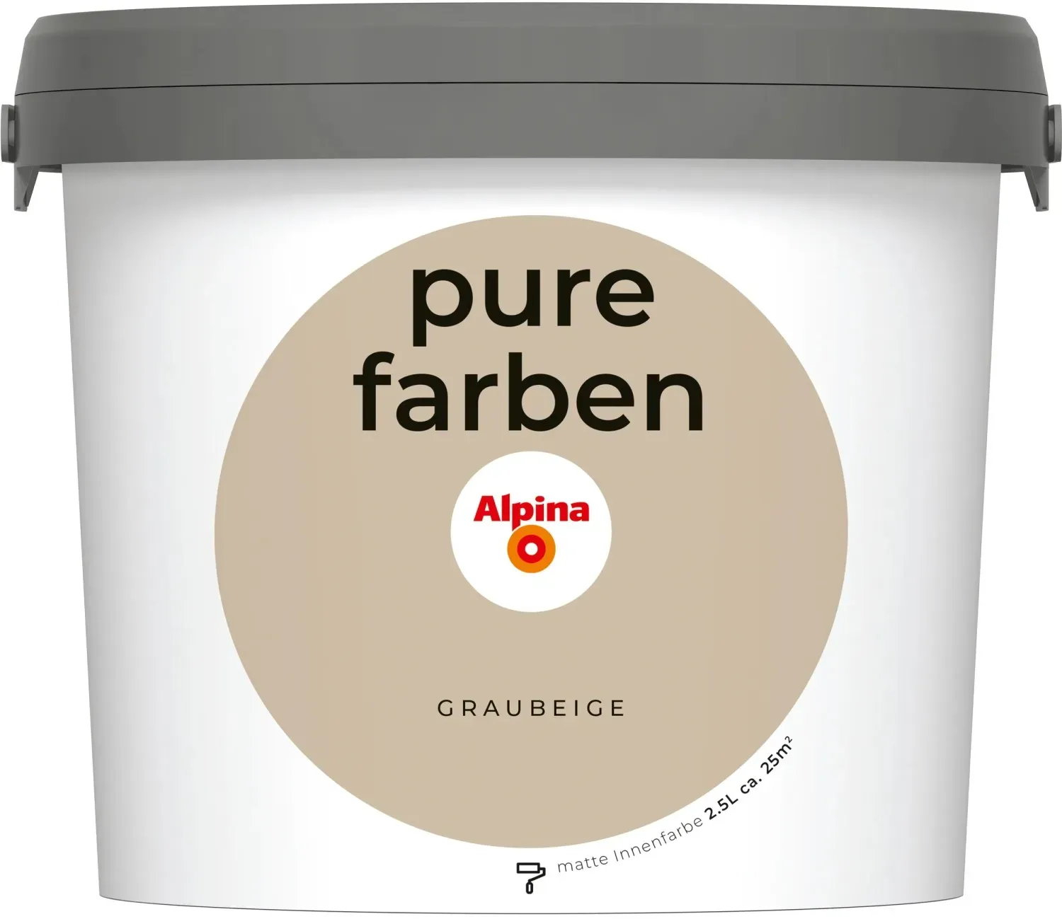 Wandfarbe Graubeige 2,5 l