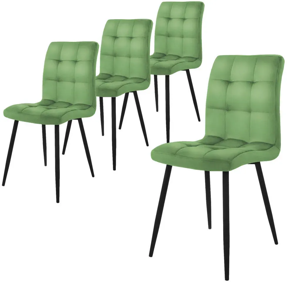 Esszimmerstuhl Samt salbei 4er Set
