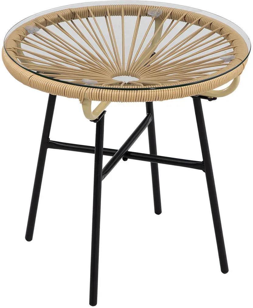 Beistelltisch Ø 50 x 52 cm Beige
