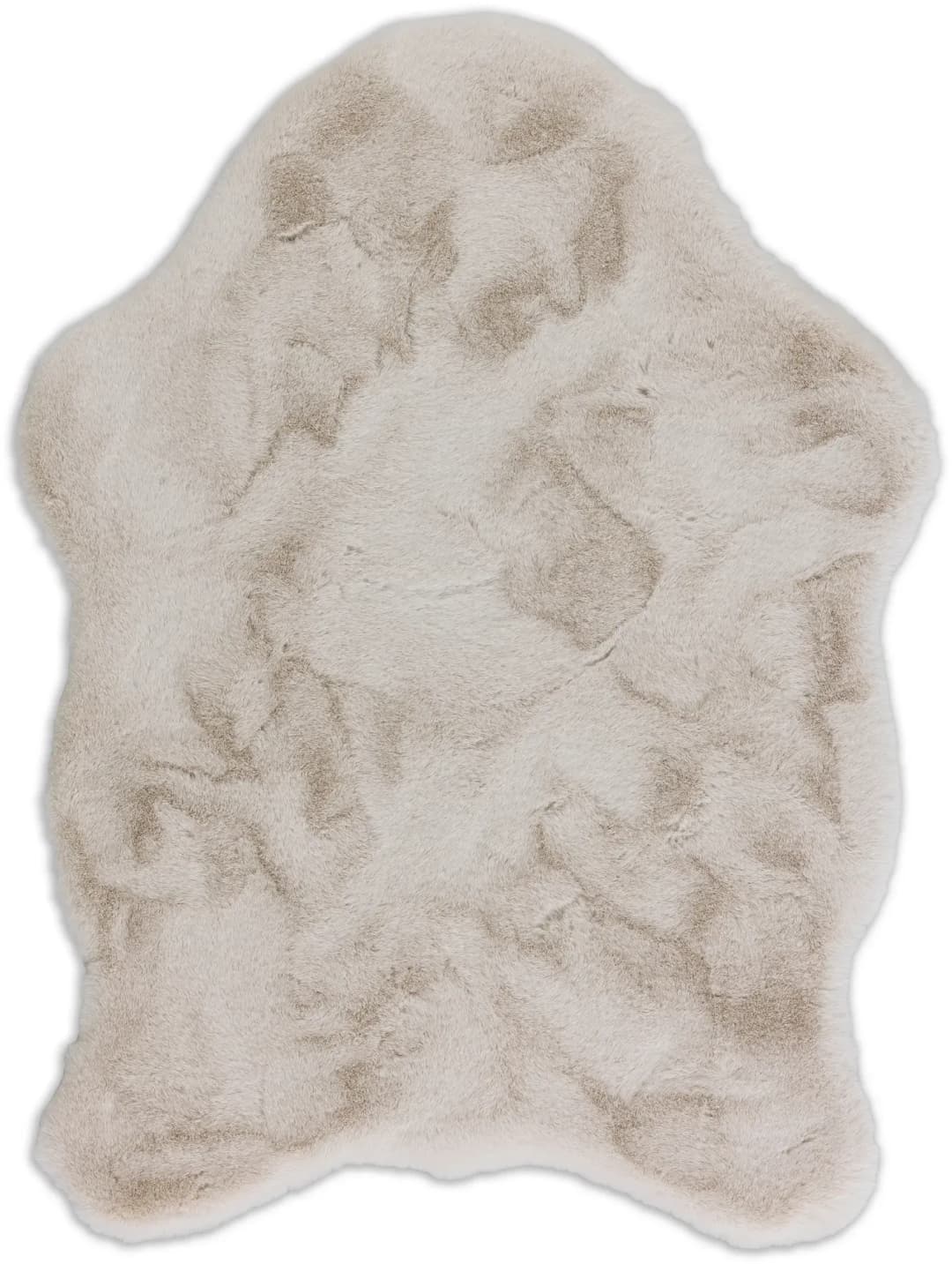 Tender Fellteppich 60 x 90 cm Beige/Creme