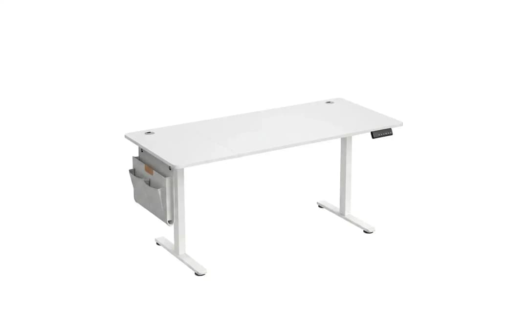 Höhenverstellbarer Schreibtisch 160 x 70 cm Wolkenweiß