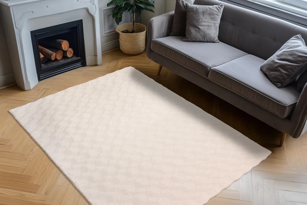 Diamond Cut 800 Hochflorteppich 120 x 170 cm Beige