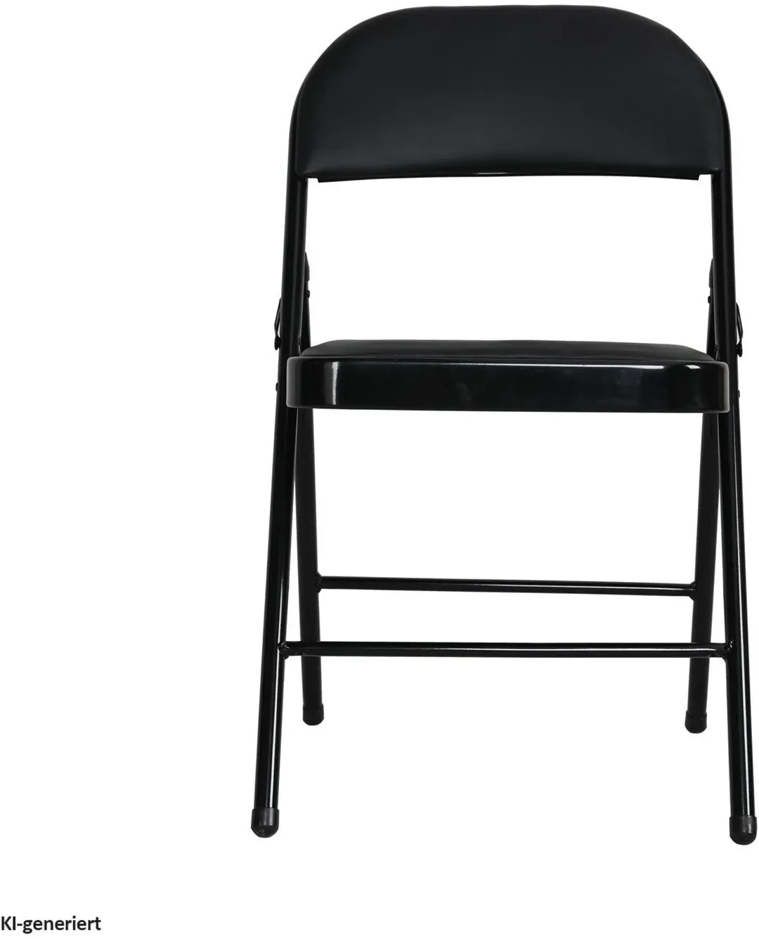 Klappstuhl Kunstleder schwarz