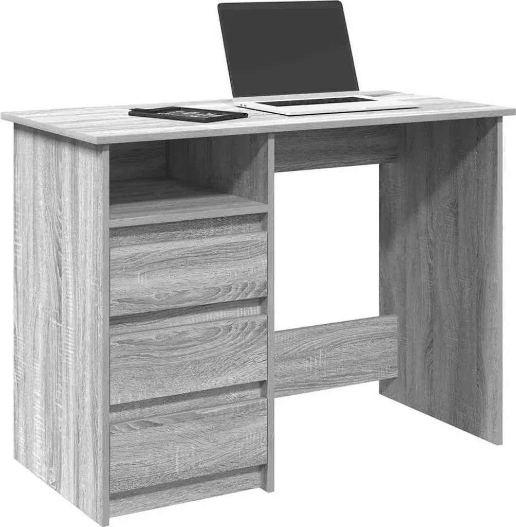 Schreibtisch Grau Sonoma 102x50x75 cm Holzwerkstoff