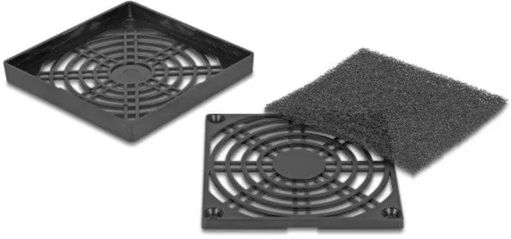 67311 mit Staubfilter, 80 x 80 mm, schwarz