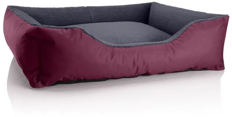 Hundekissen Teddy 100 x 85 cm bordeaux-grau