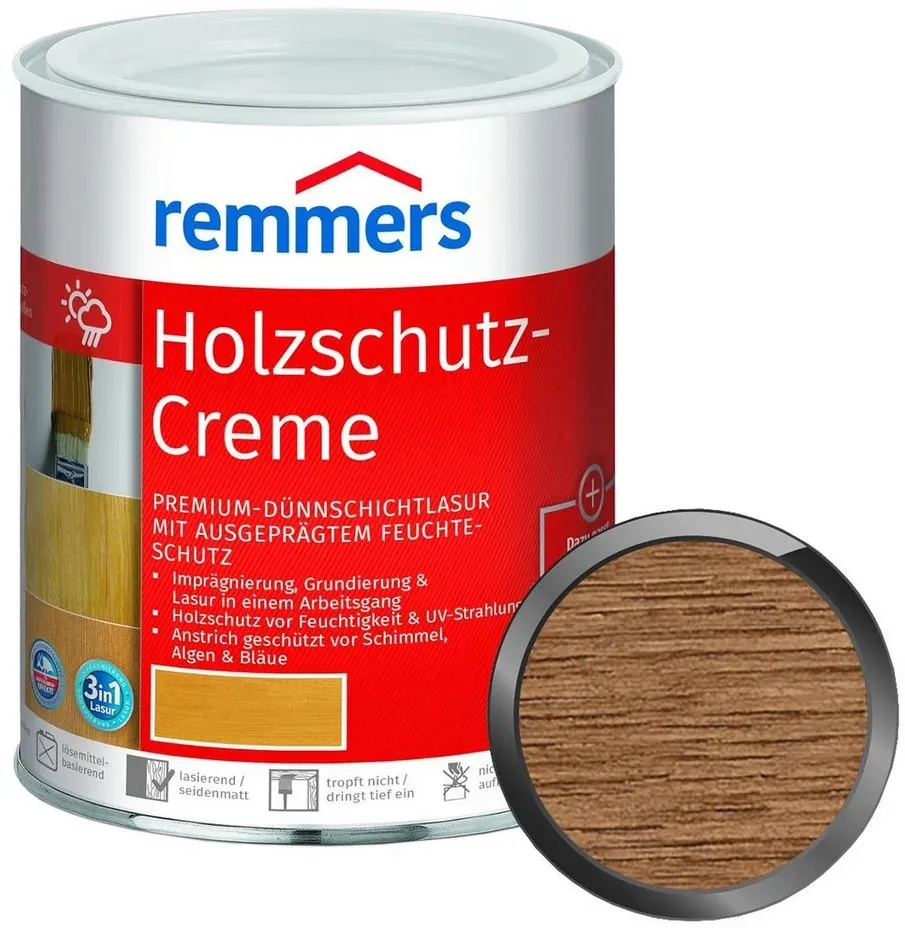 Holzschutz-Creme 3in1 5 l nussbaum