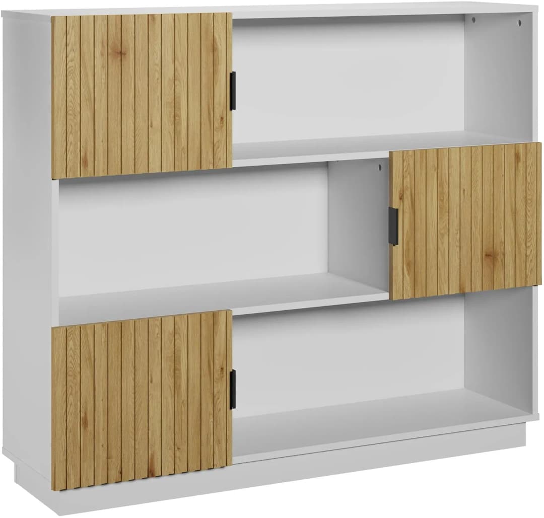 Bücherregal Verhundar 102 x 30 x 120 cm Weiß
