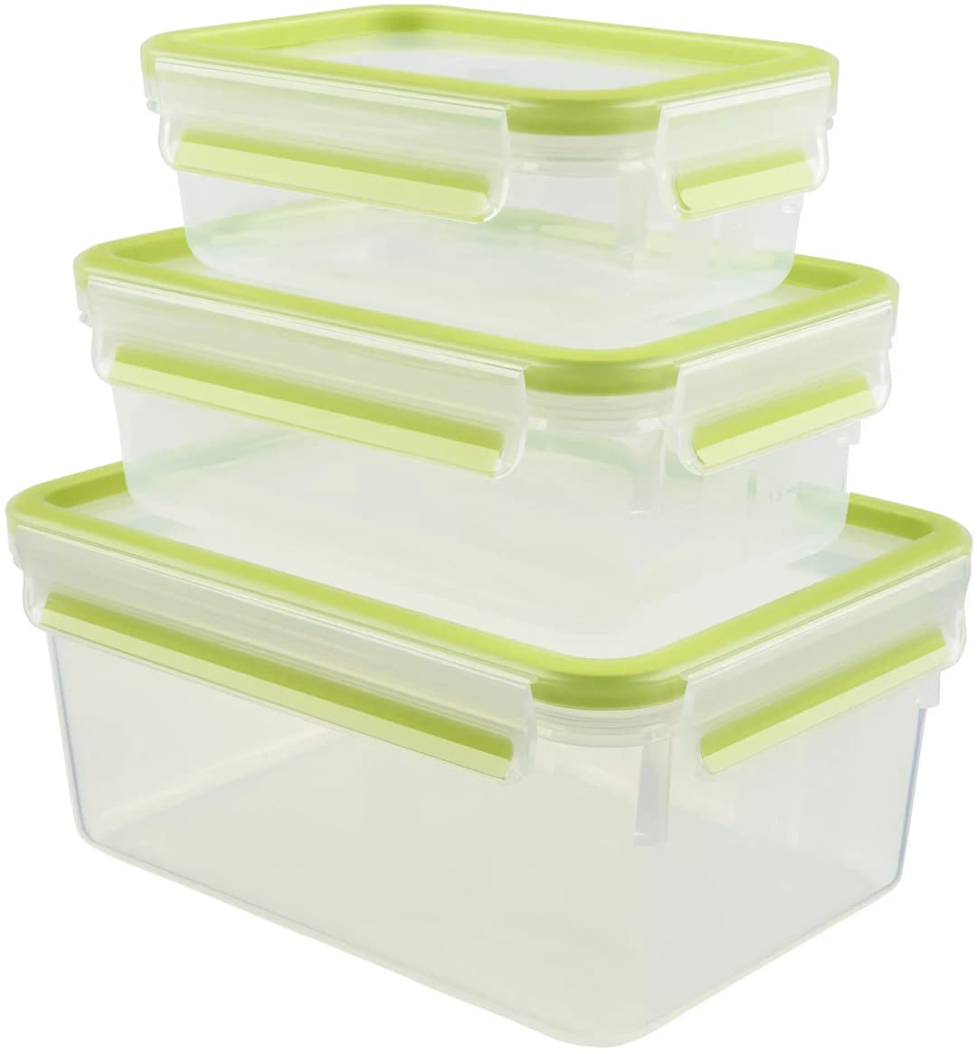 Frischhaltedosen-Set grün 0,55 l, 1 l, 2,2 l 3-teilig