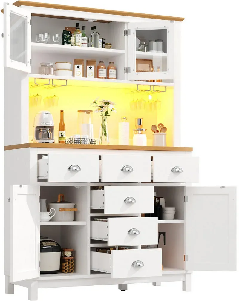 Buffetschrank 104 x 40 x 180 cm Weiß