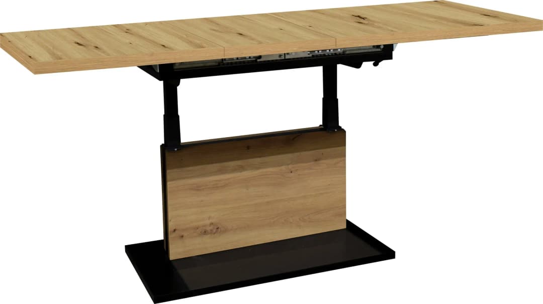 Lift Couchtisch Braun Wildeiche 120-160 x 54 x 70 cm