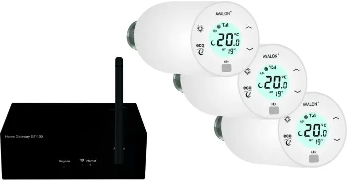 Avalon+ Tres Set Heizkörperthermostat 3er Set mit Gateway