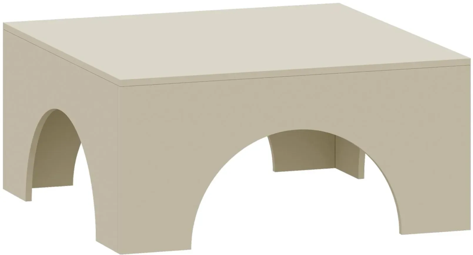 Vivatka Sandfarben Holz 80 x 80 x 37 cm