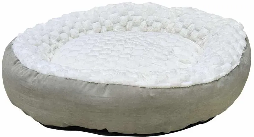 Hundebett Donut Classic Diamond Ø 60 x 18 cm cream