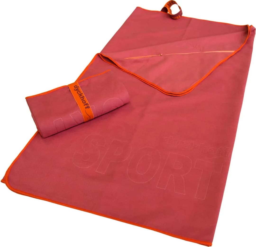 Mikrofaser Handtuch mit Reißverschluss 60 x 120 cm marsala 2 St.