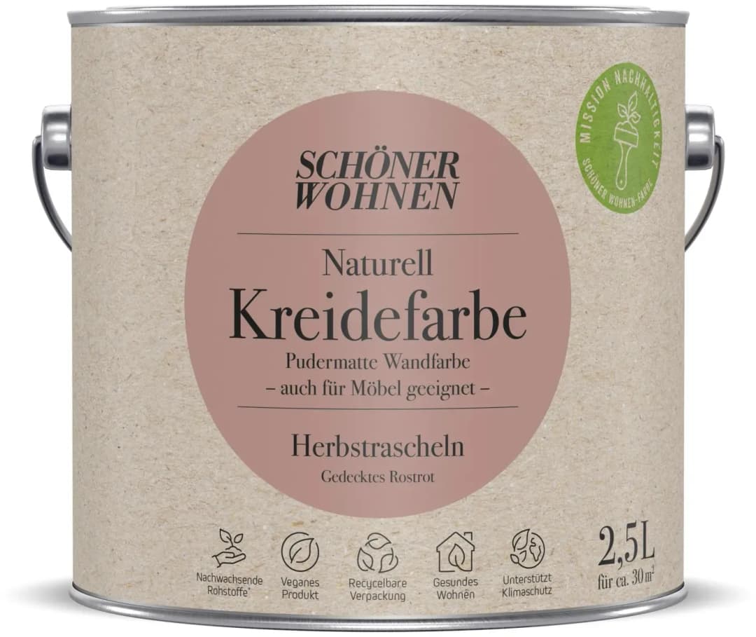 Kreidefarbe Herbstrascheln rot matt 2,5 l