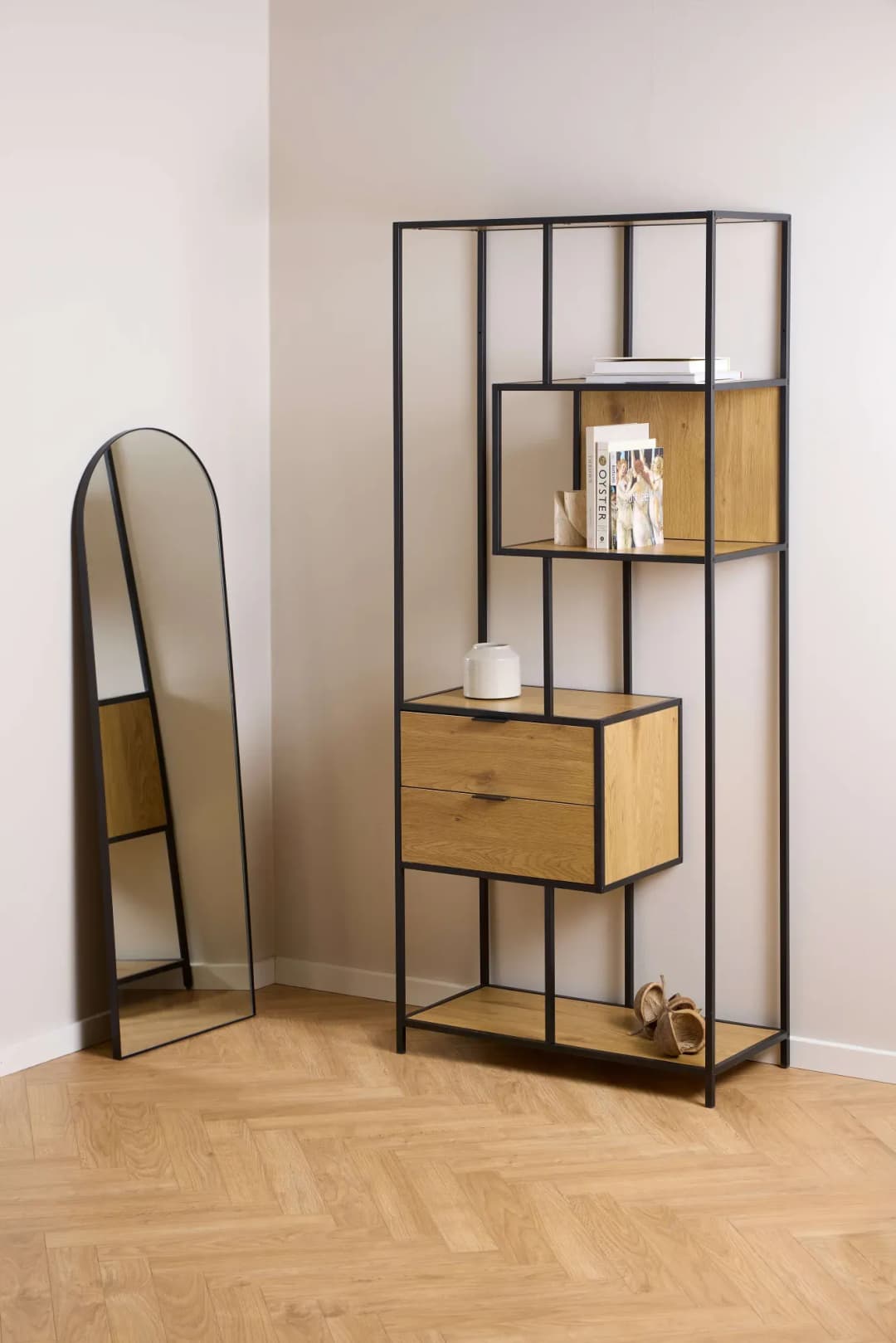 Seaford Regal 77 x 35 x 185 cm Braun