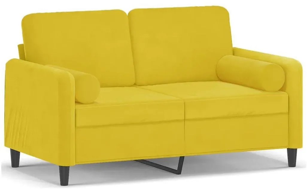 Couch Samt 2-Sitzer Gelb