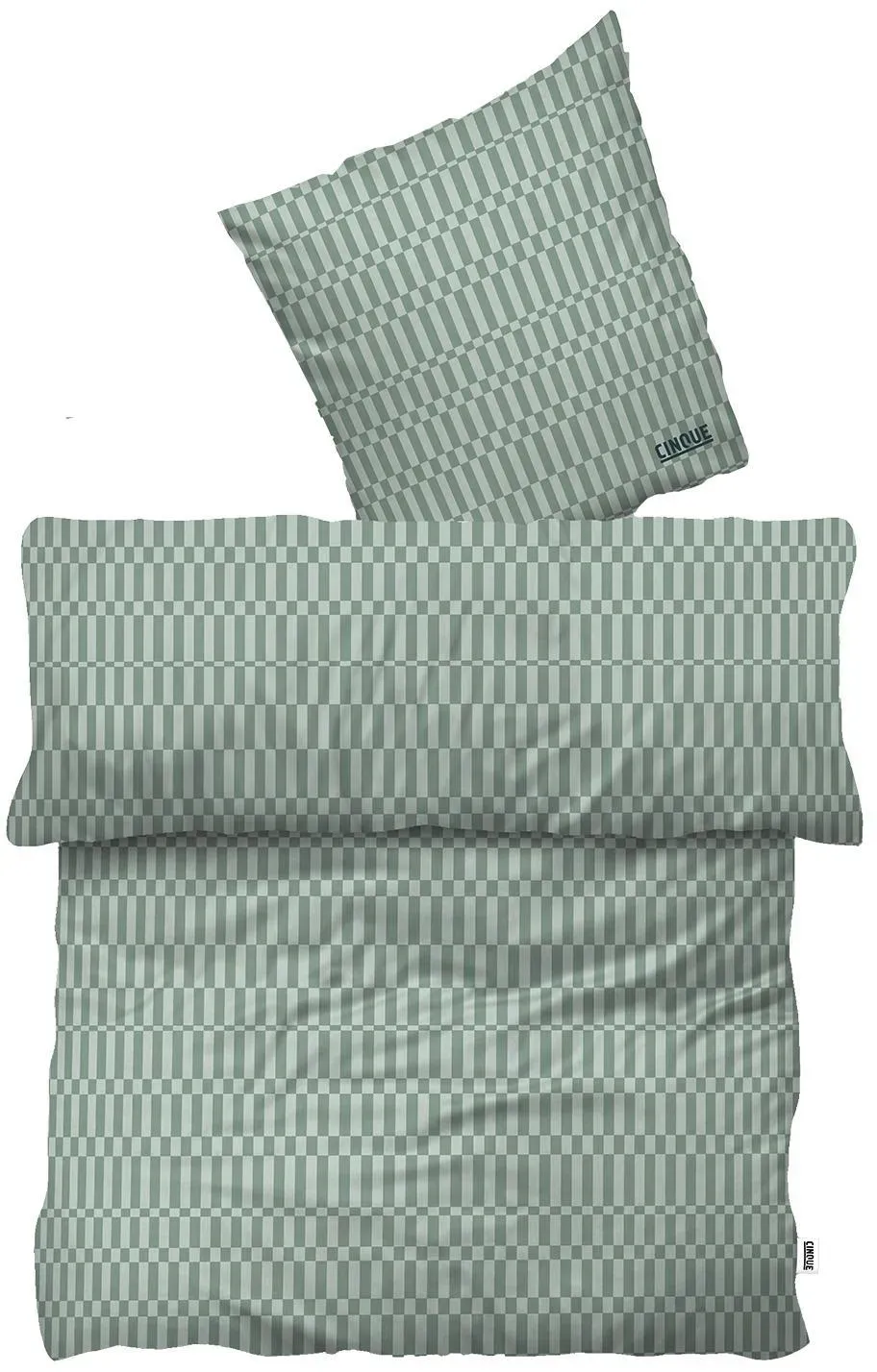 LINE Satin Baumwolle Grün 155 x 220 cm