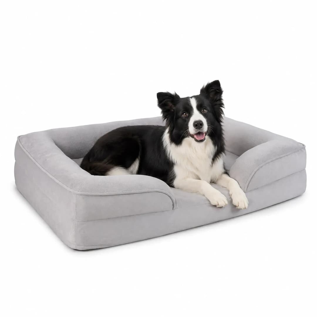 Hundecouch Relaxdays 89 x 63 cm grau