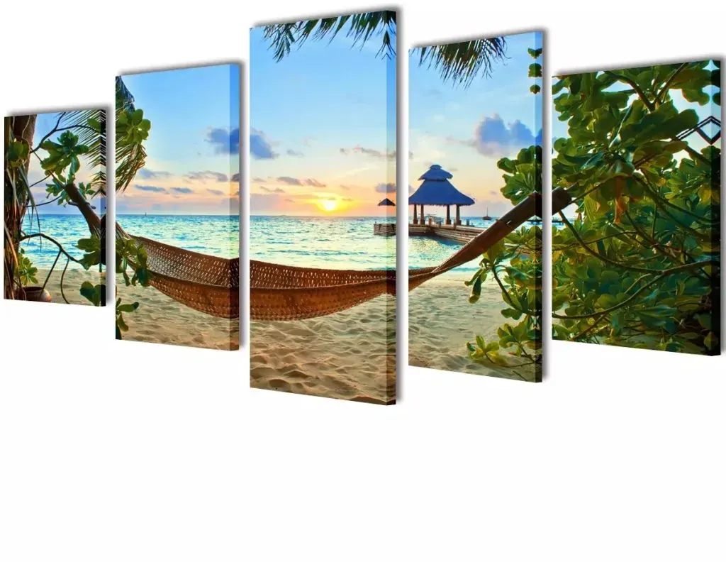 Bilder Dekoration Set Hängematte 100 x 50 cm