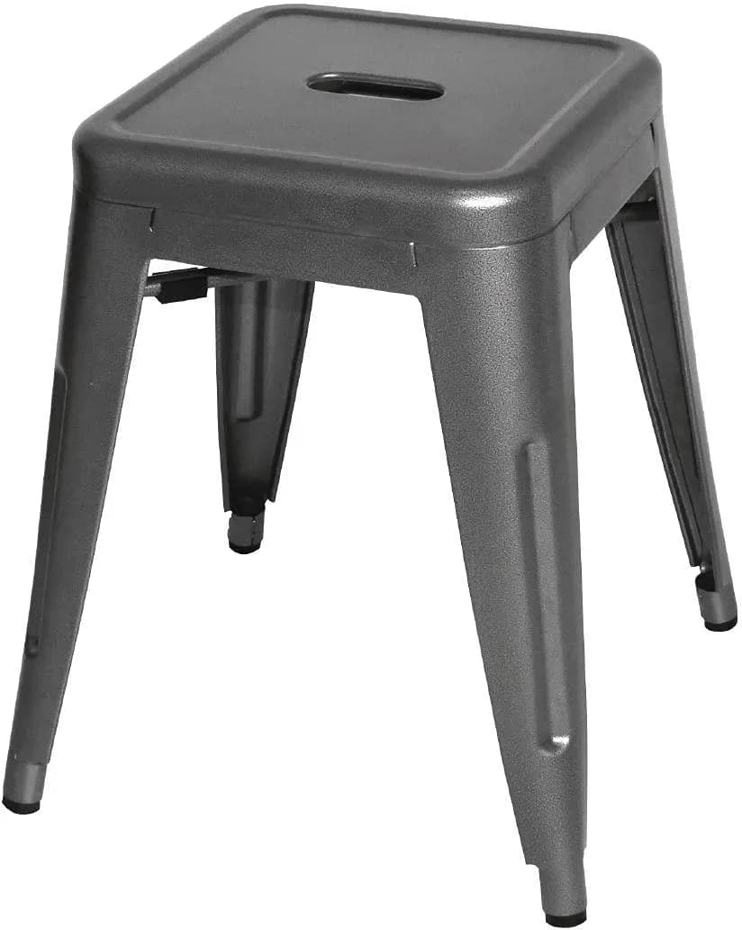 Bistro Niedrige Bistro Hocker stahlgrau 4er Set