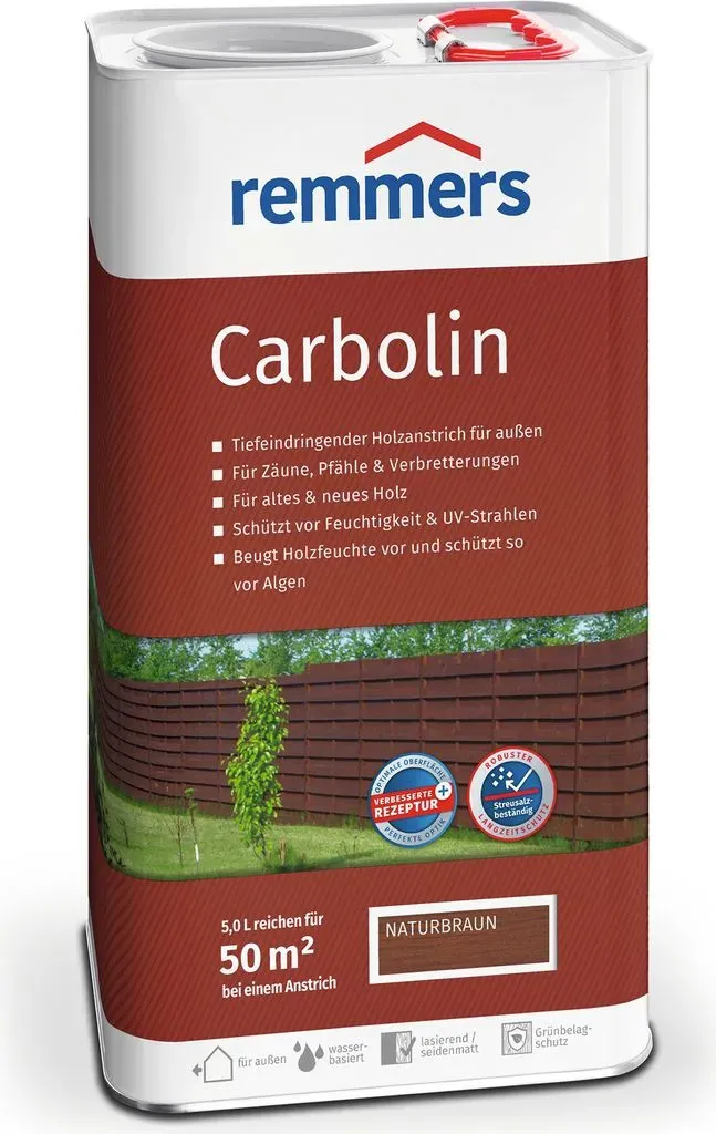 Carbolin Holzschutzlasur Naturbraun 5 l