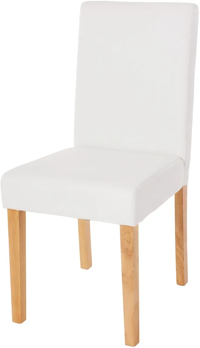 Esszimmerstuhl Littau Kunstleder weiß matt