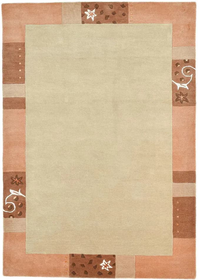 Royal Ganges Wollteppich 60 x 90 cm Beige