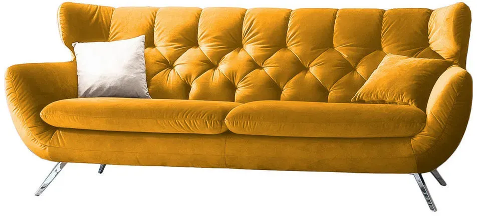 Couch Polyester 2,5-Sitzer Gelb