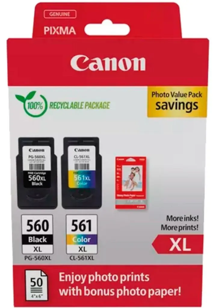 PG-560XL schwarz + CL-561XL CMY 3712C008