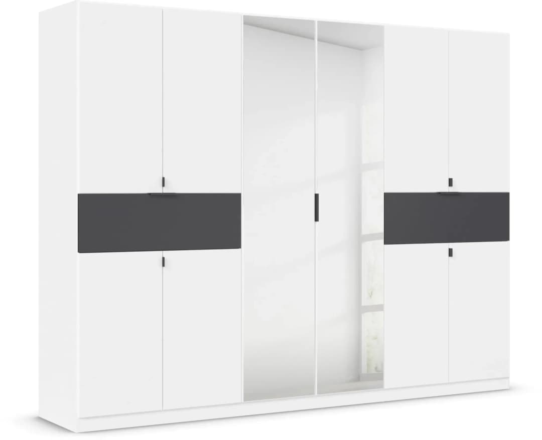 Drehtürenschrank TICAO 271 x 210 x 54 cm Weiß