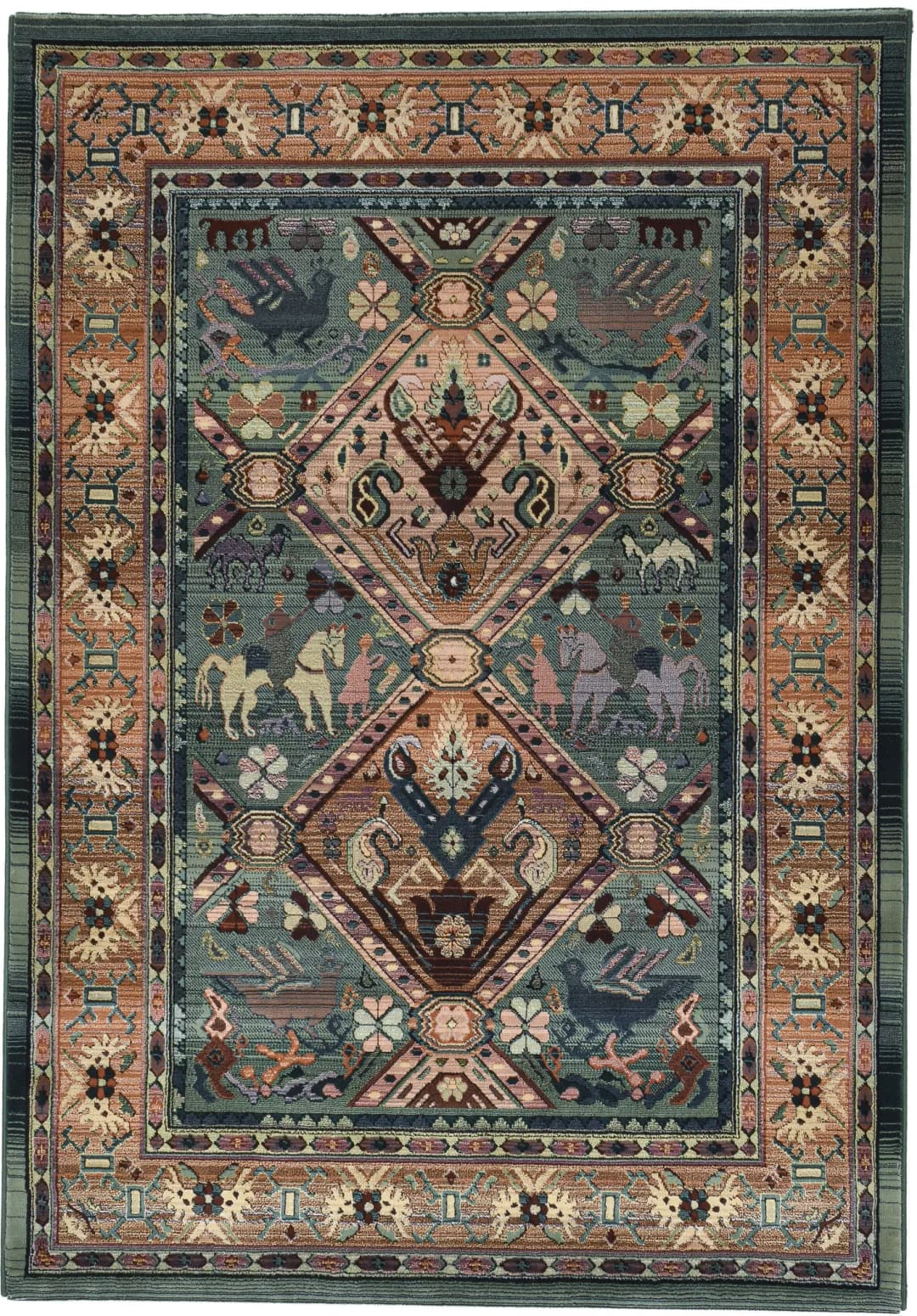Gabiro 13 Orientteppich 120 x 180 cm Grün