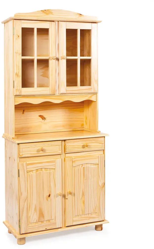 Vitrinenschrank Alican 88 x 43 x 198 cm BRAUN