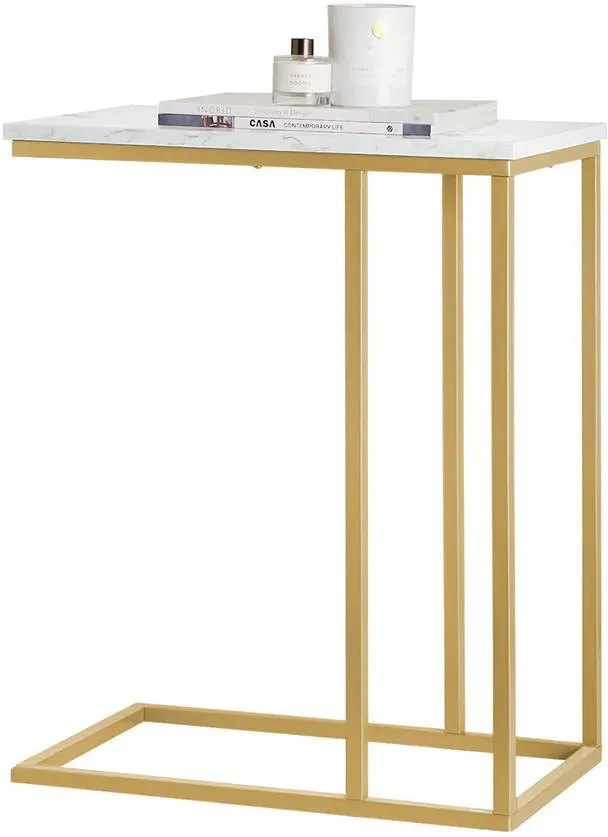 Gold Beistelltisch 48 x 61 x 30 cm