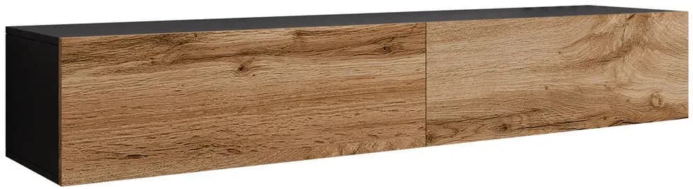 Vigo TV-Lowboard 180 cm Schwarz/Eiche MDF