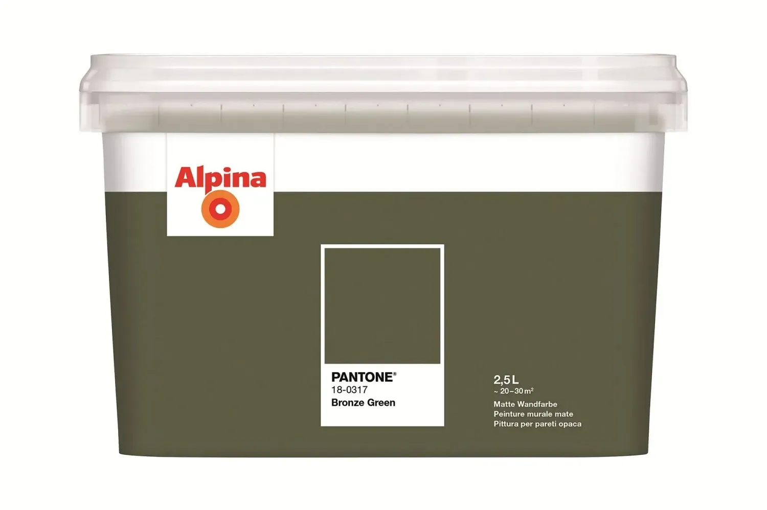 Wandfarbe Pantone Bronze Green matt 2,5 l