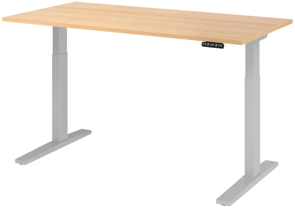 Schreibtisch Eiche / Silber
