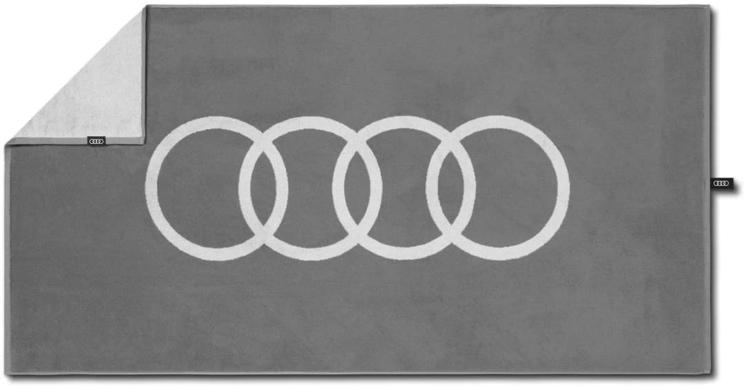 Audi Handtuch 80 x 150 cm hellgrau
