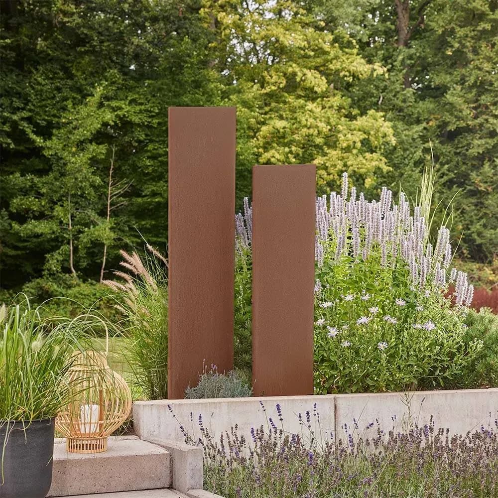 Sichtschutz aus Cortenstahl AURA - 180 cm Rostoptik - Made in Germany