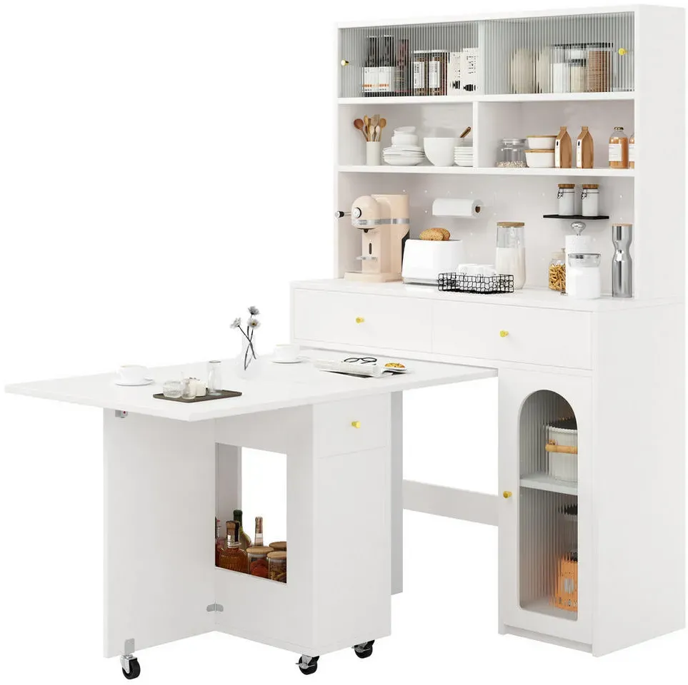 Buffet-Set 120 x 180 x 45 cm Weiß