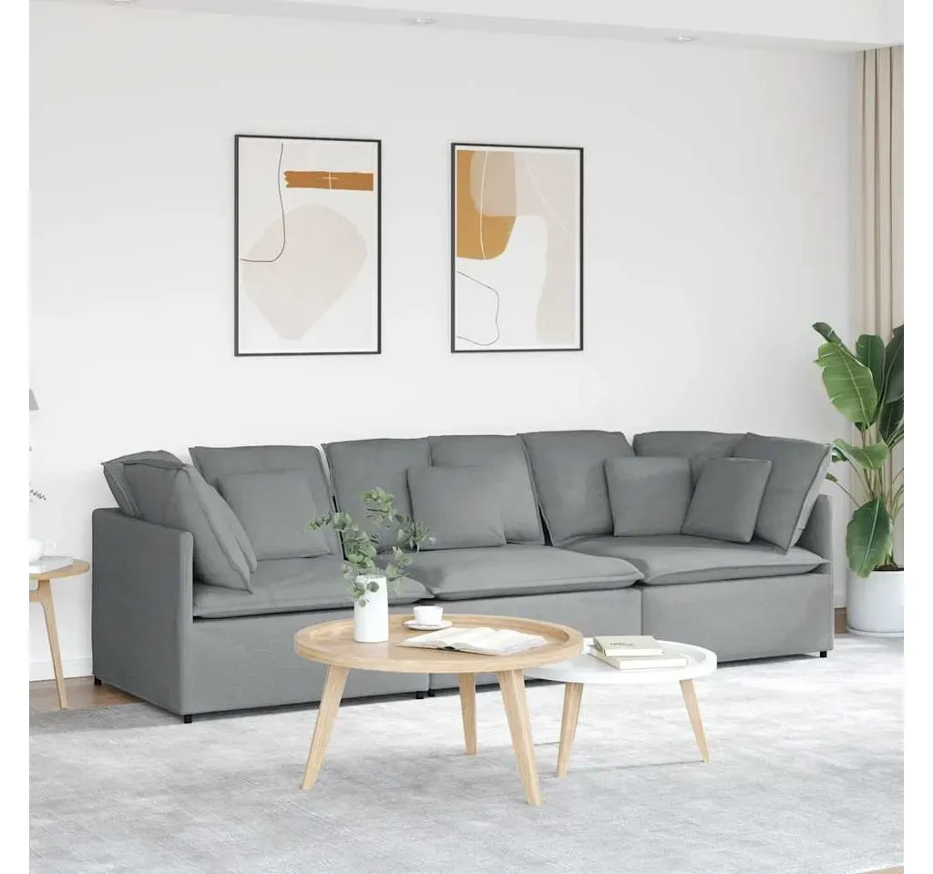 Couch Stoff 2-Sitzer Hellgrau