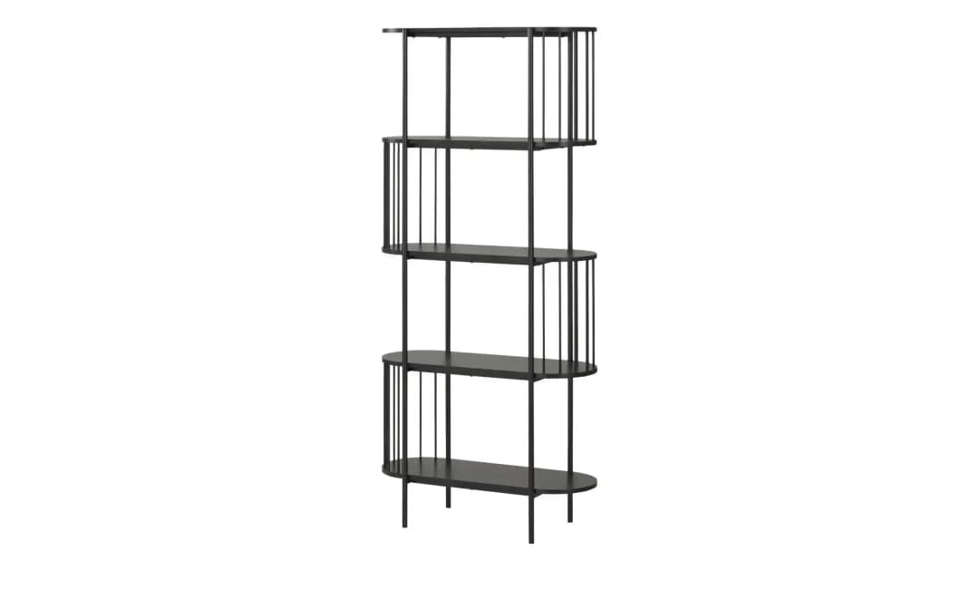 Standregal 80 x 34 x 172 cm Schwarz